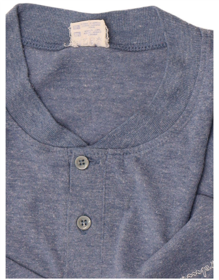 Camiseta masculina Champion XL algodão manchado azul