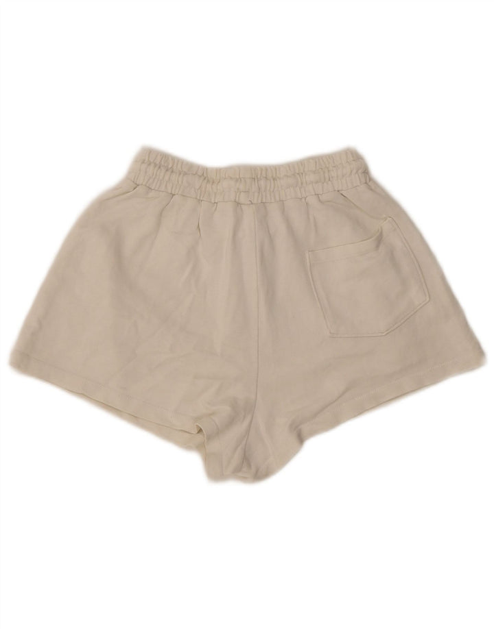 Shorts esportivos femininos Zara pequenos algodão branco