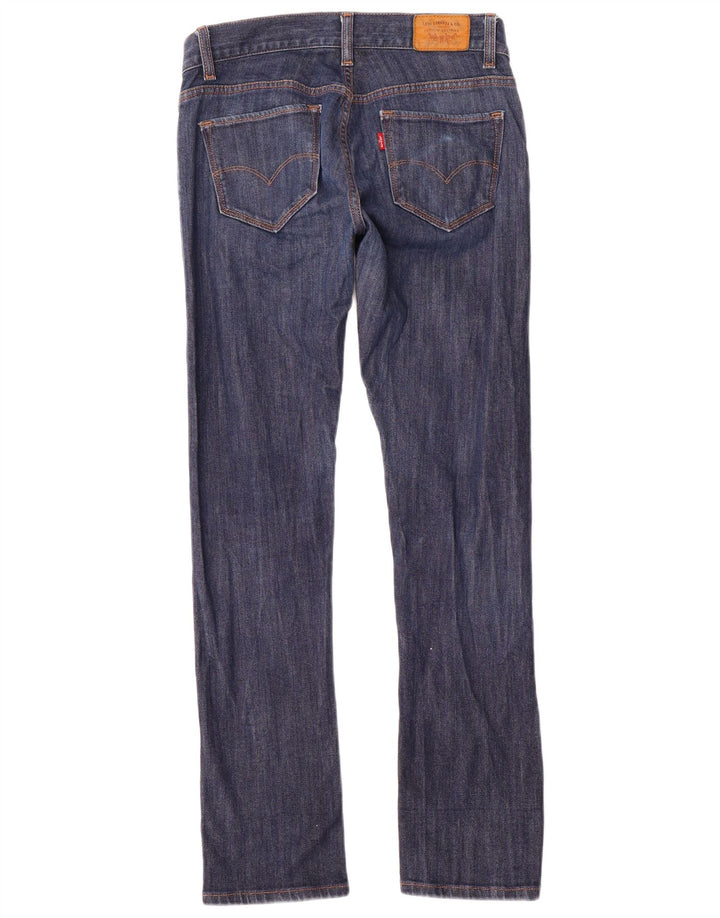 Calça jeans feminina Levi's Tilted Straight US 4 pequena W27 L30 azul algodão