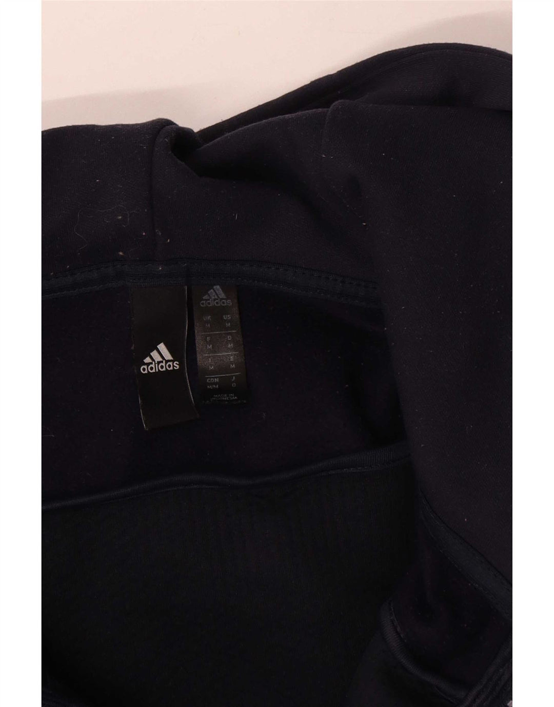 Suéter Adidas Masculino Zip com Capuz Médio Azul Marinho Colorblock Poliéster