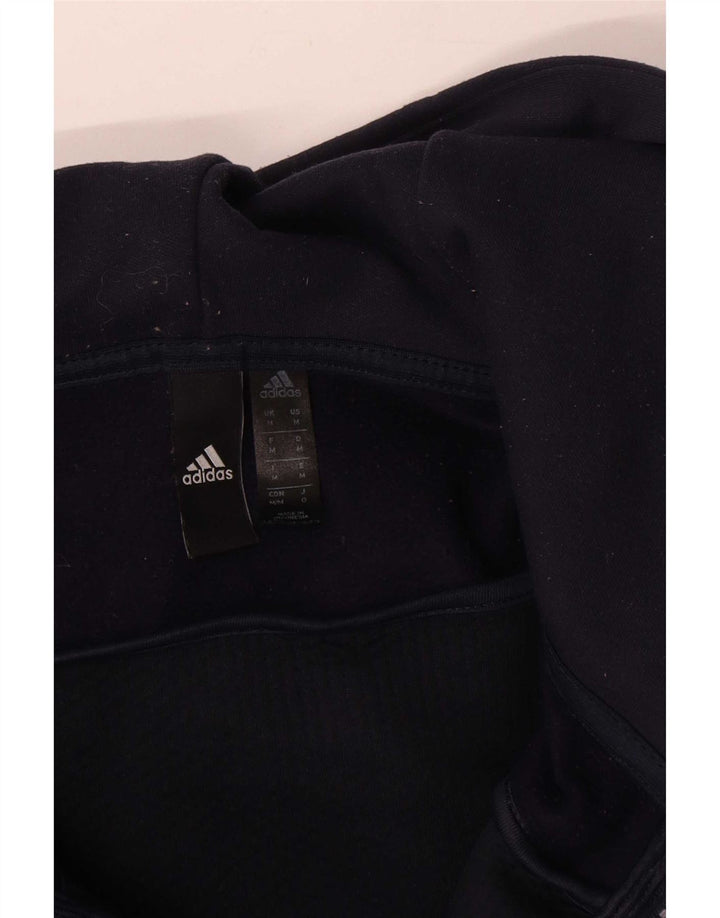 Suéter Adidas Masculino Zip com Capuz Médio Azul Marinho Colorblock Poliéster