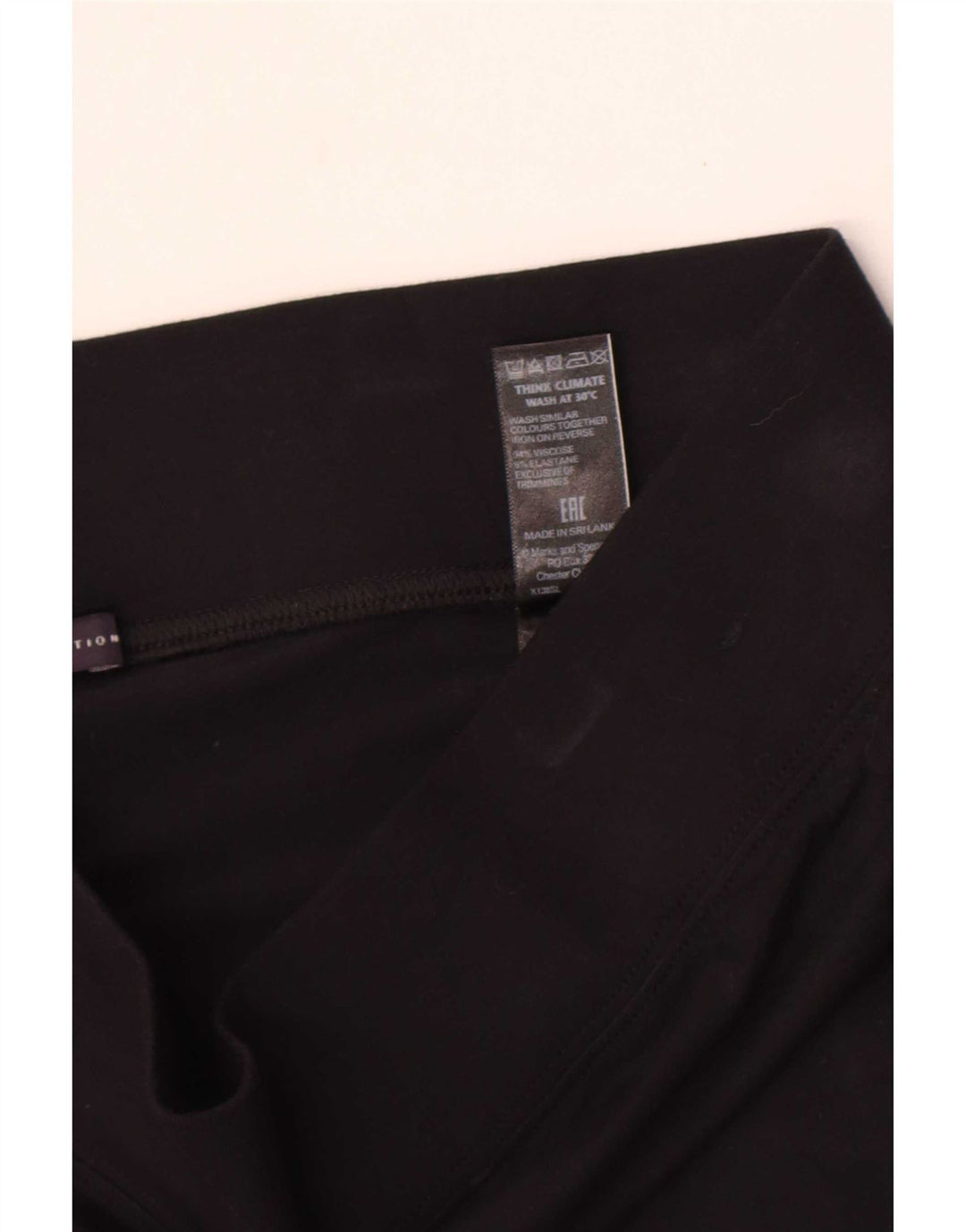 Leggings femininos Marks & Spencer UK 14 grandes viscose preta