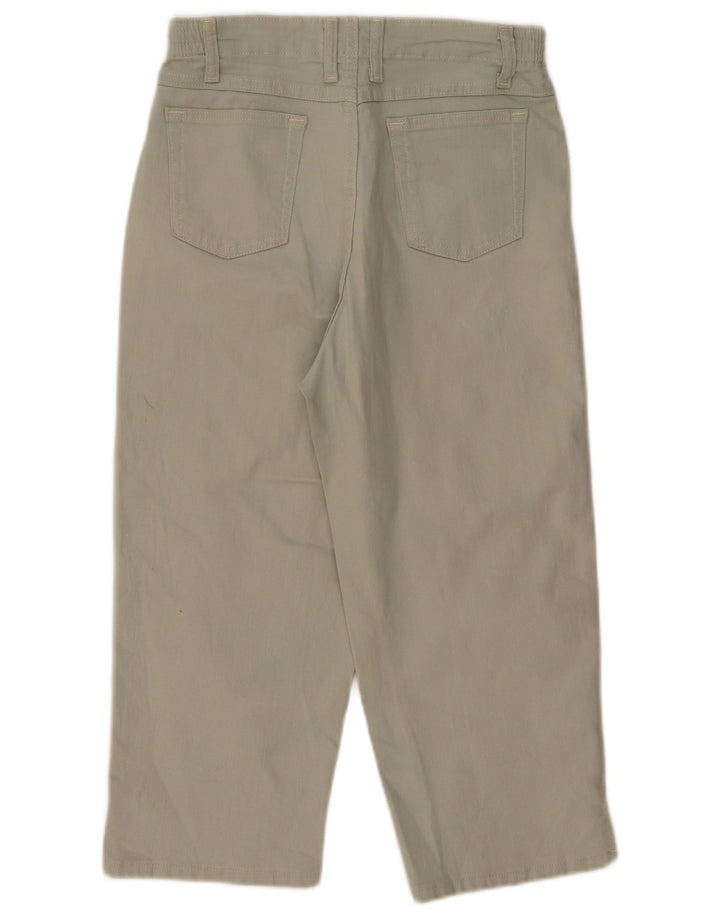 Calça feminina reta cortada LEE US 8 médio W28 L21 algodão cinza