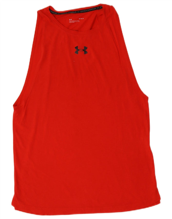 Under Armour Mens Graphic Vest Top Grande Algodão Vermelho