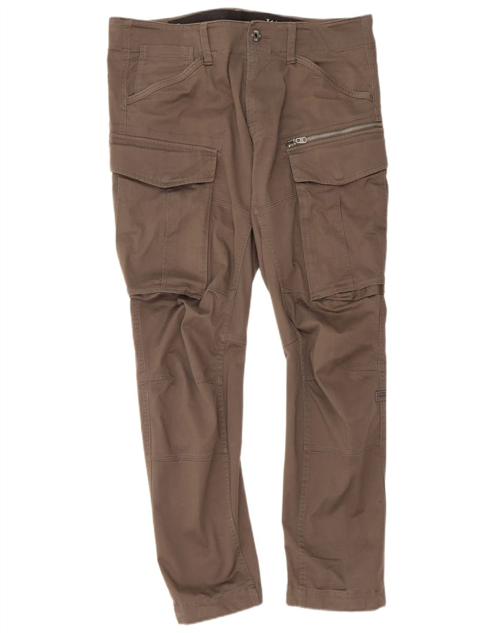 Calça cargo masculina reta G-STAR W34 L32 algodão cáqui