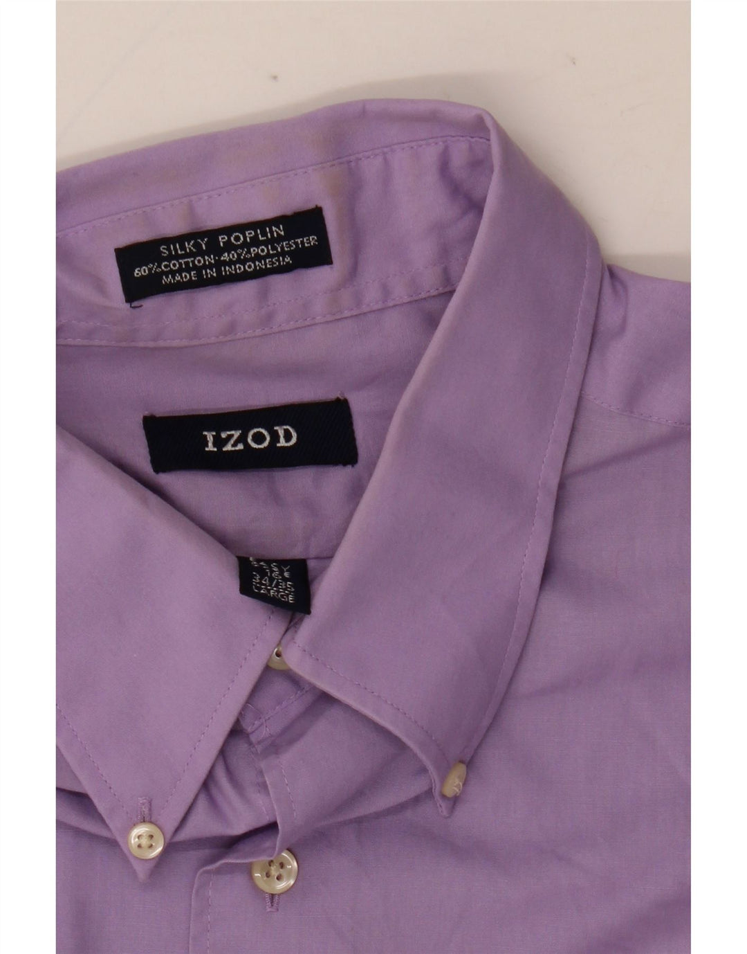 Camisa masculina IZOD tamanho 16 grande algodão roxo