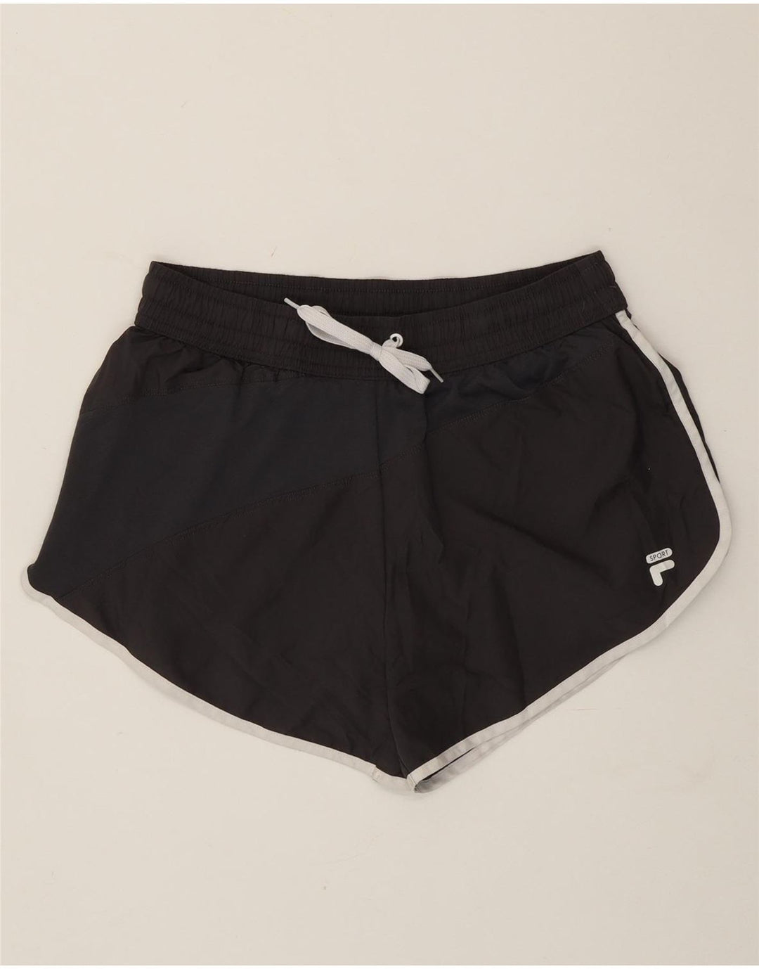Fila Womens Sport Shorts UK 14 Médio Preto Poliéster