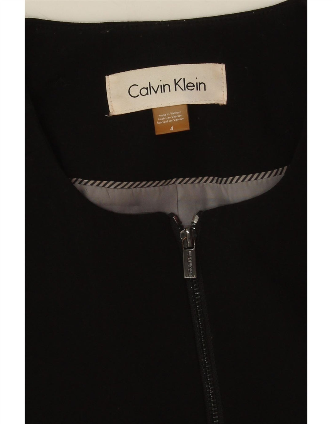 Jaqueta Blazer Feminina Calvin Klein EUA 4 Pequena Poliéster Preta