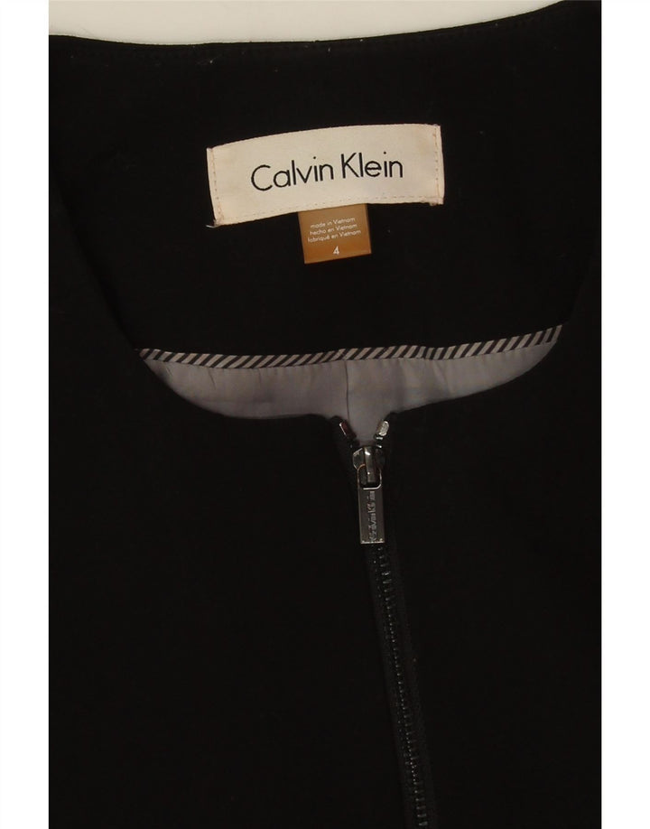 Jaqueta Blazer Feminina Calvin Klein EUA 4 Pequena Poliéster Preta