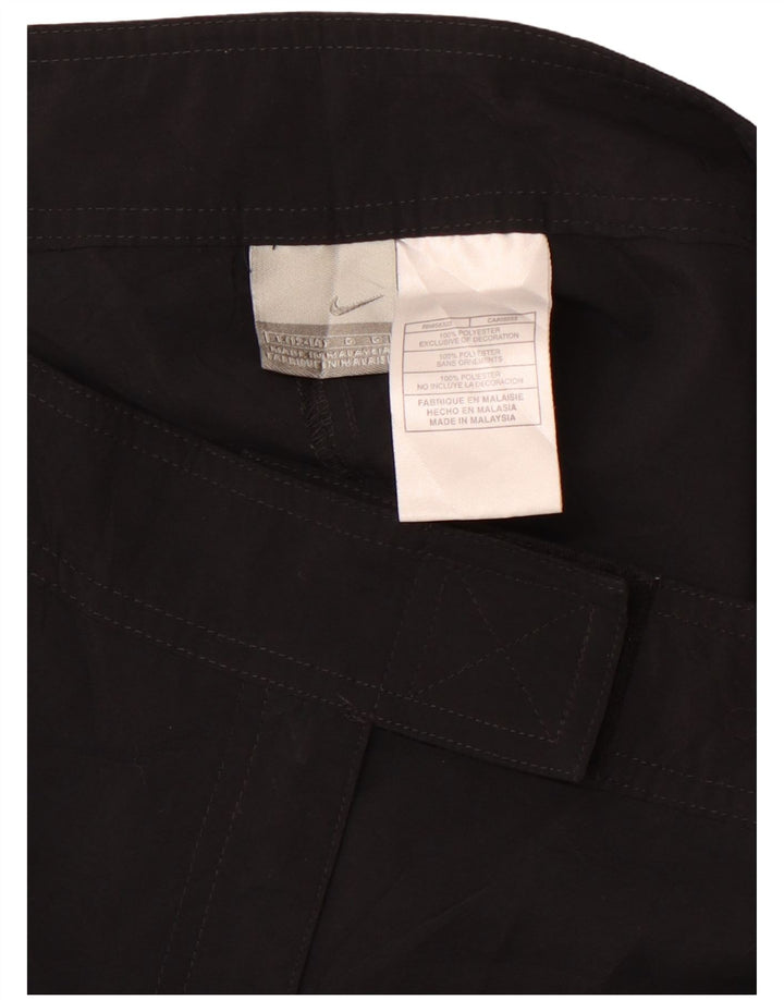 Shorts feminino casual Nike US 12/14 grande W34 preto colorblock poliéster