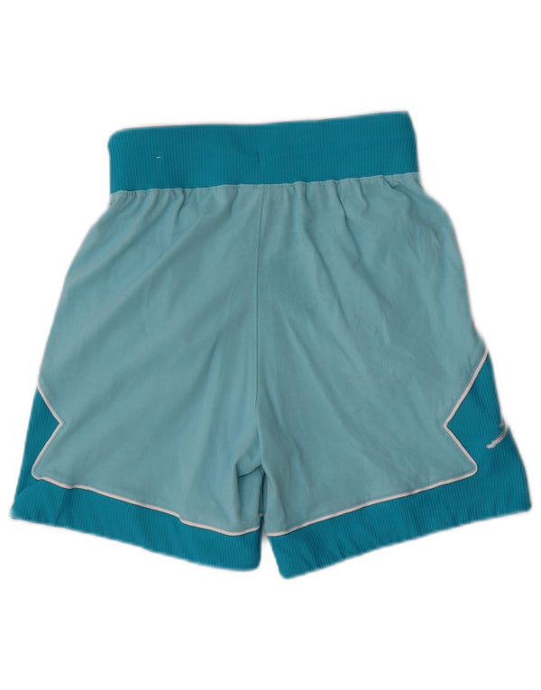Jordan Womens Loose Fit Sport Shorts UK 6 XS Azul Colorblock Algodão