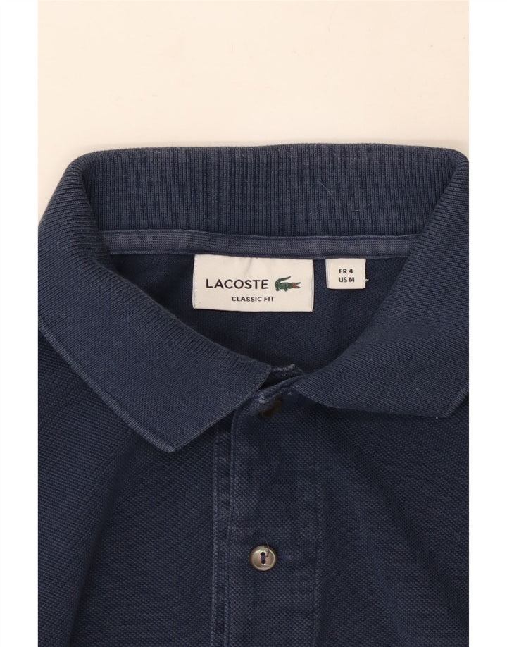 Camisa polo masculina Lacoste Classic Fit tamanho 4 médio azul marinho