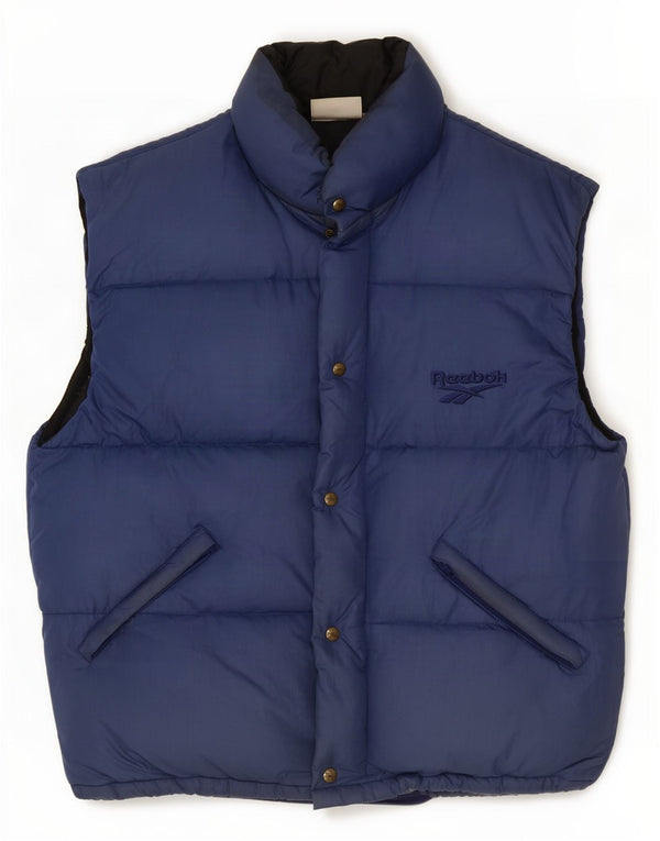Colete acolchoado masculino Reebok UK 38 médio azul marinho nylon