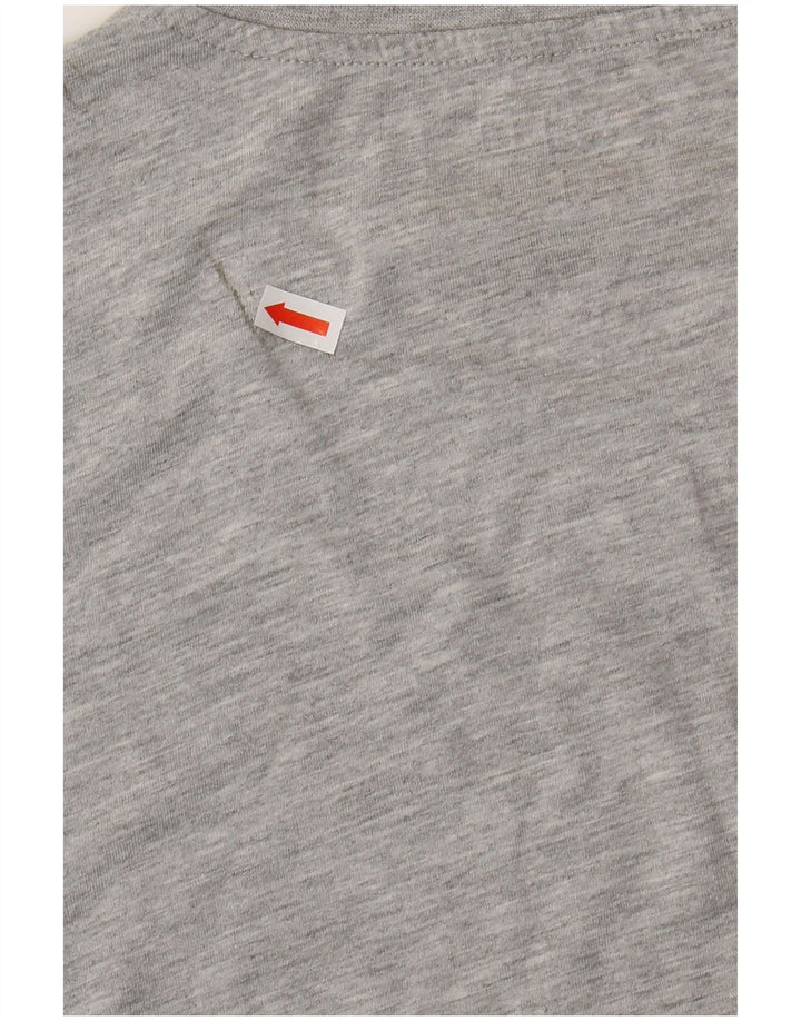 Camiseta gráfica masculina REEBOK grande algodão cinza
