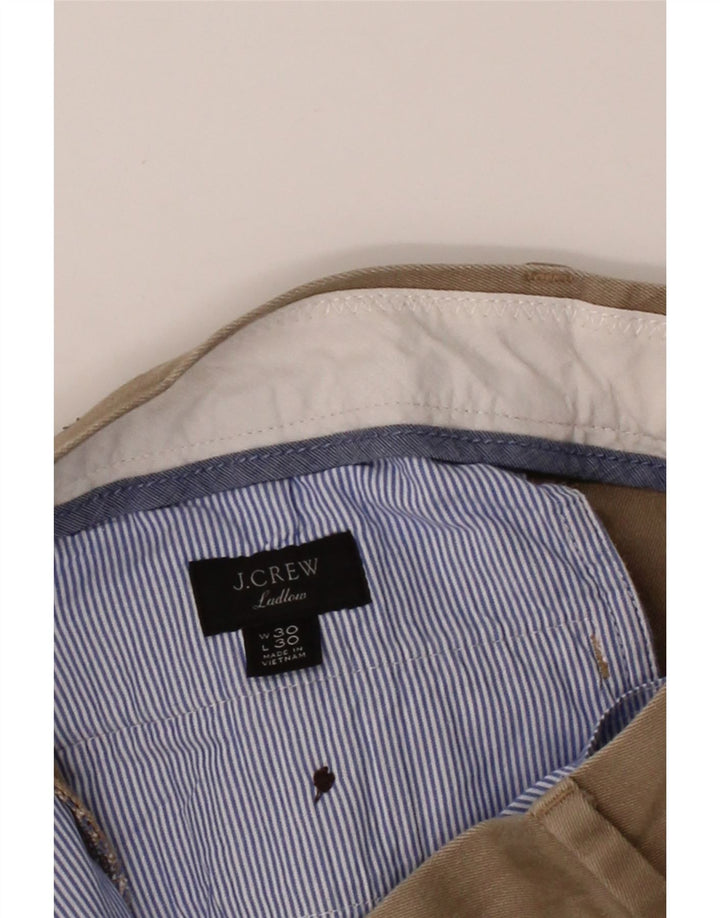J. CREW Mens Ladlow Straight Chino Trousers W30 L3 Brown Cotton Vintage J. Crew and Second-Hand J. Crew from Messina Hembry 