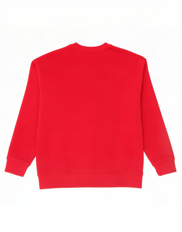 Adidas feminino gráfico oversized moletom jumper reino unido 10 pequeno algodão rosa