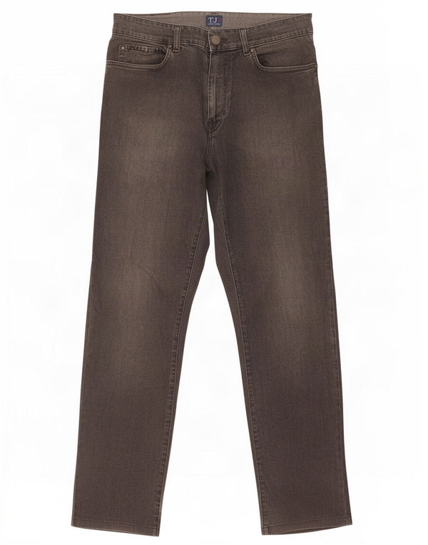 Jeans retos femininos Trussardi W32 L30 cinza