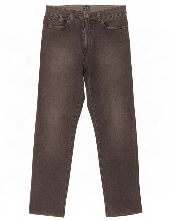 Jeans retos femininos Trussardi W32 L30 cinza