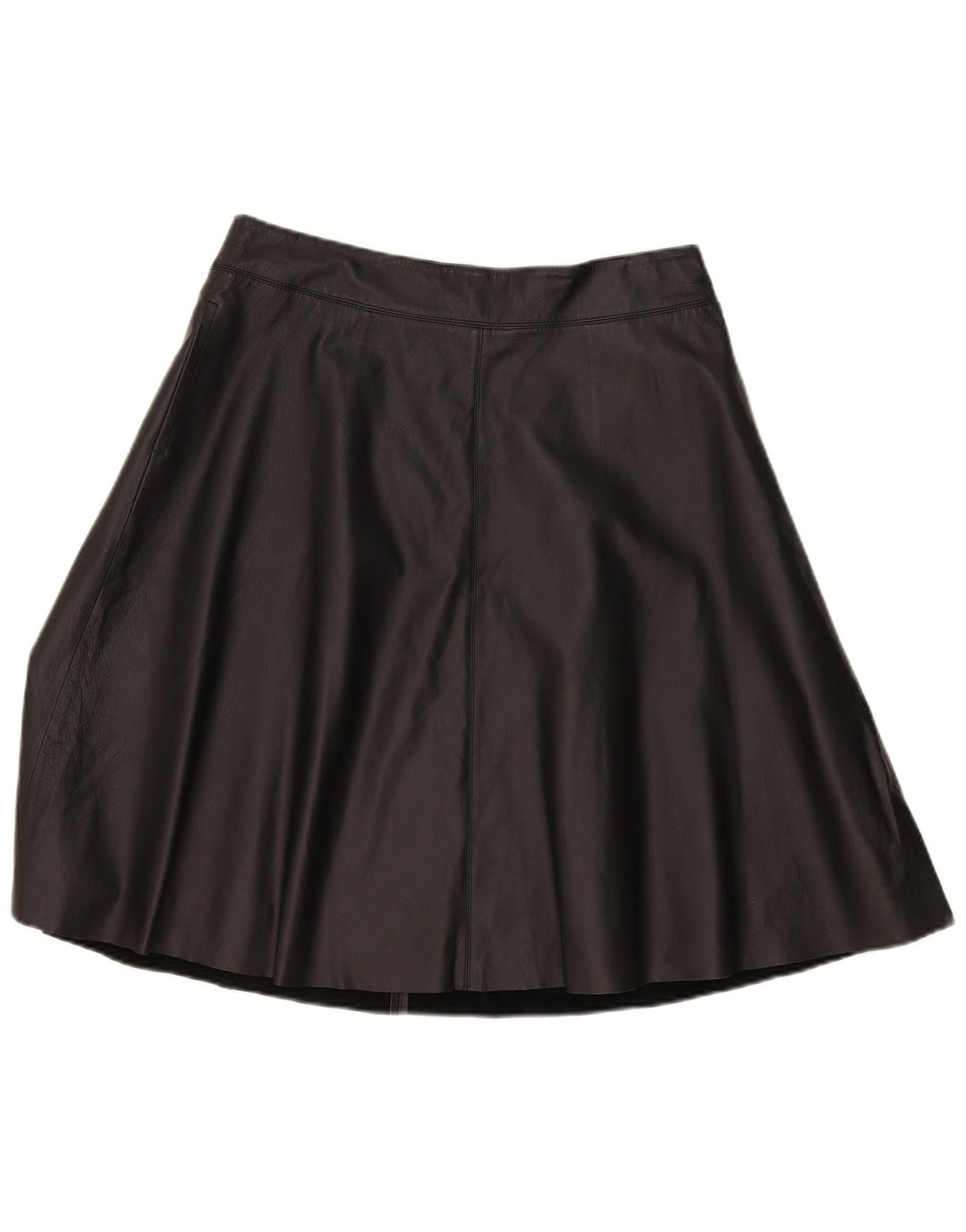 Definições Saia de couro feminina UK 14 grande W34 preta