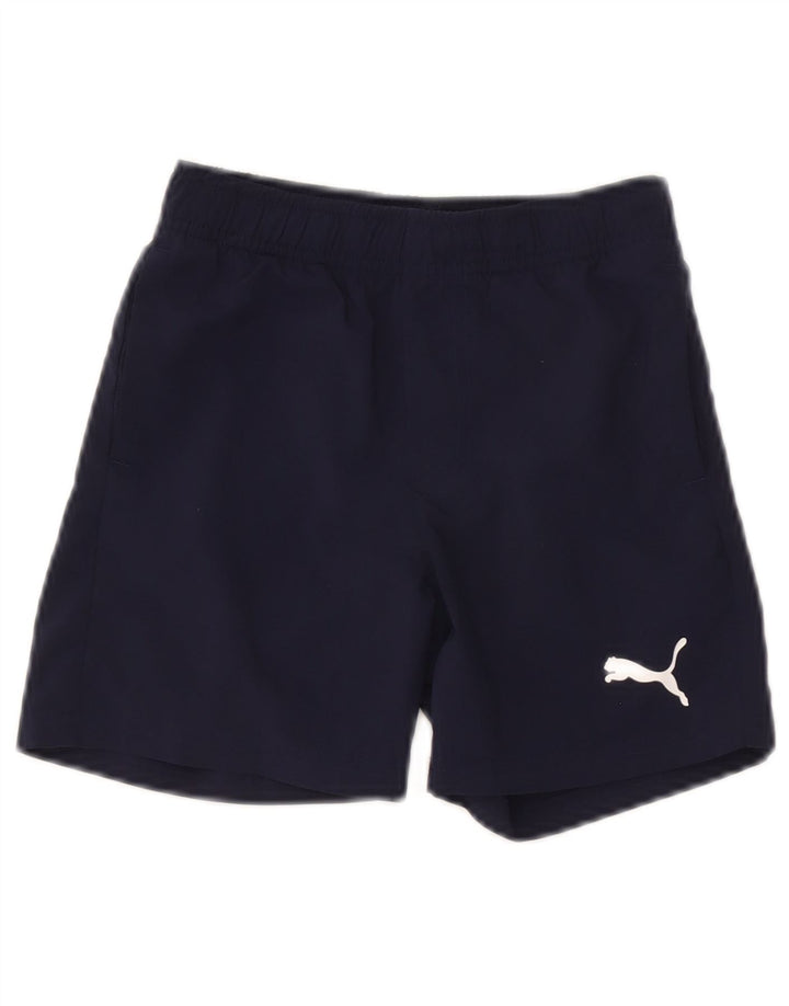 Shorts esportivos Puma meninos 7-8 anos azul marinho poliéster