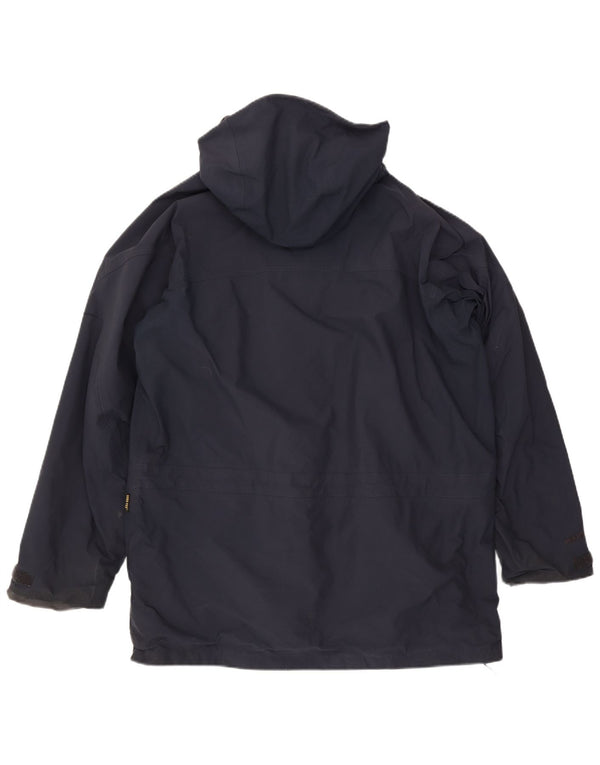Jaqueta de chuva masculina Berghaus com capuz UK 42 XL azul marinho nylon