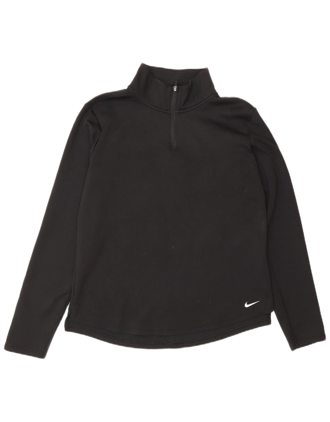 Nike Womens Therma-Fit Zip Neck Pullover Treino Top Reino Unido 14 Médio Preto