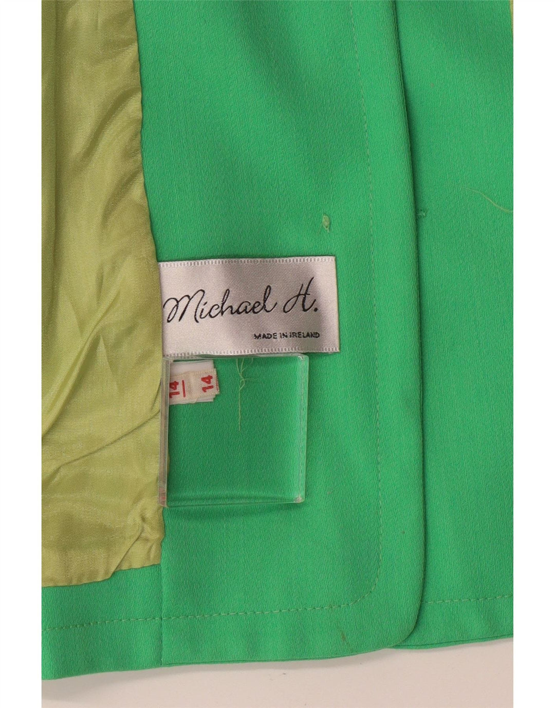 Jaqueta blazer feminina de 5 botões Michael H. Reino Unido 14 verde médio clássico