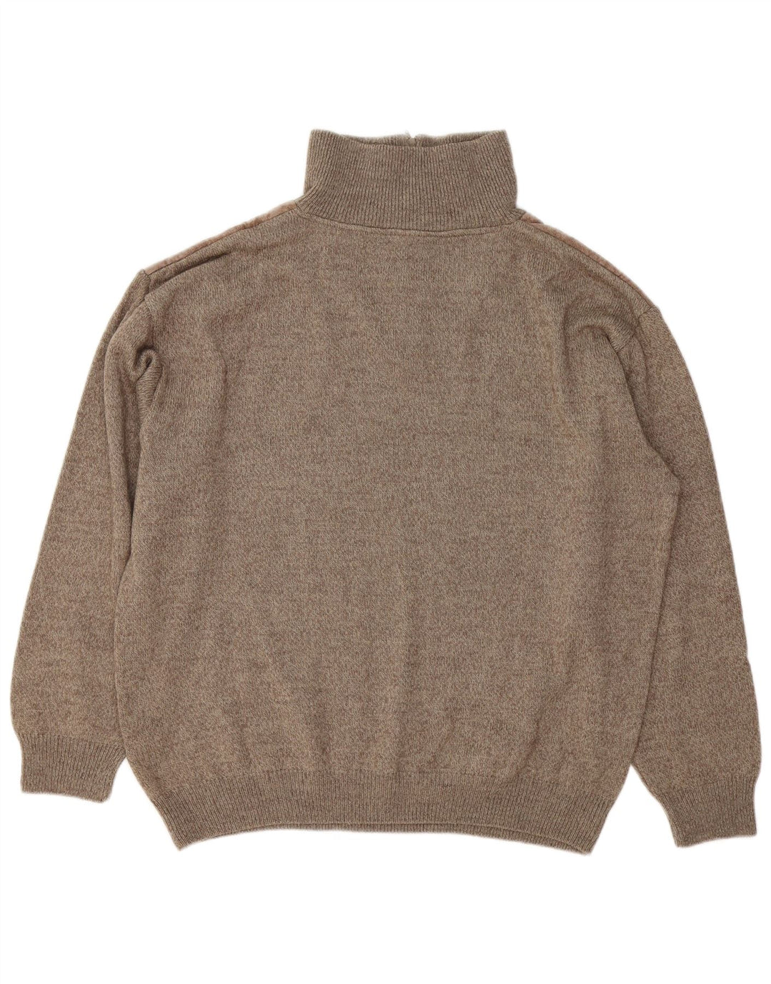 Suéter masculino VINTAGE com zíper e gola XL marrom Fair Isle