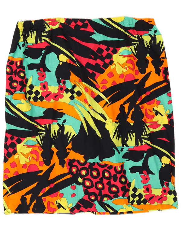 VINTAGE Womens Graphic Straight Skirt W40 2XL Multicoloured Patchwork