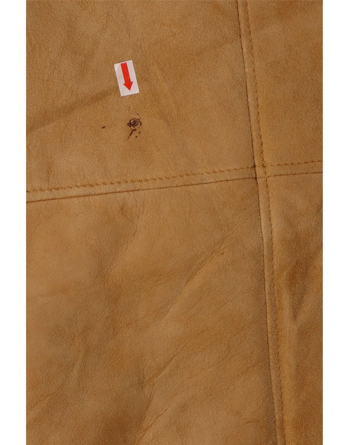 Casaco feminino sherpa shearling vintage Reino Unido 14 grande bege