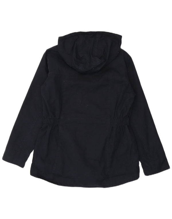 Jaqueta de chuva feminina Schoffel com capuz Reino Unido 16 grande algodão azul marinho