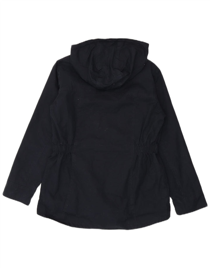 Jaqueta de chuva feminina Schoffel com capuz Reino Unido 16 grande algodão azul marinho