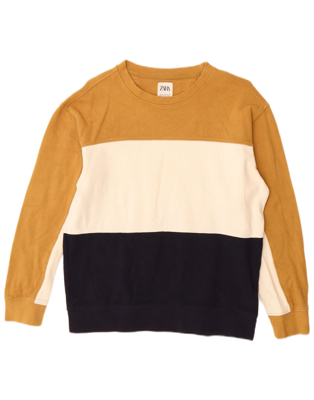 Zara moletom feminino jumper UK 14 bloco colorido médio multicolorido