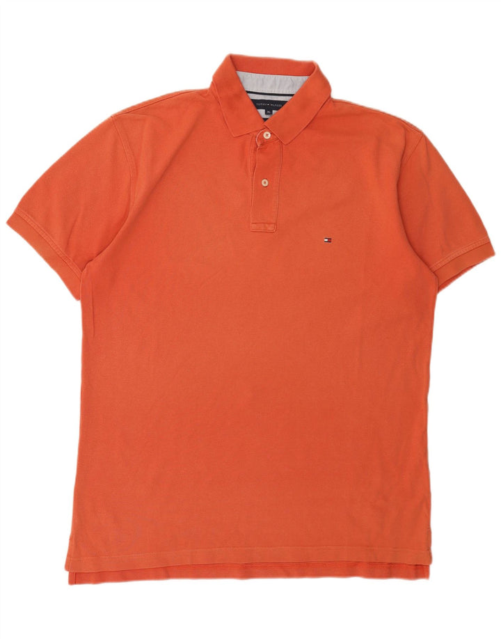 Camisa polo masculina TOMMY HILFIGER XL laranja algodão