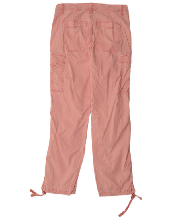 Calça cargo feminina reta Marks & Spencer Reino Unido 14 grande W32 L31 rosa