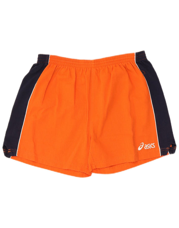 Asics Mens Sport Shorts Grande Laranja Colourblock Poliéster