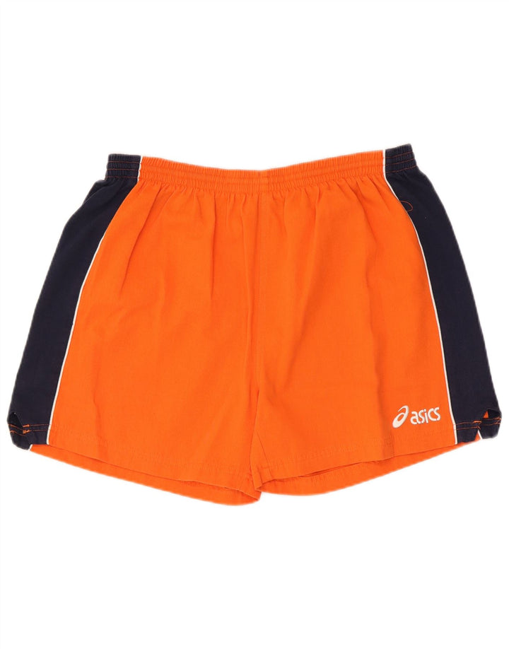 Asics Mens Sport Shorts Grande Laranja Colourblock Poliéster