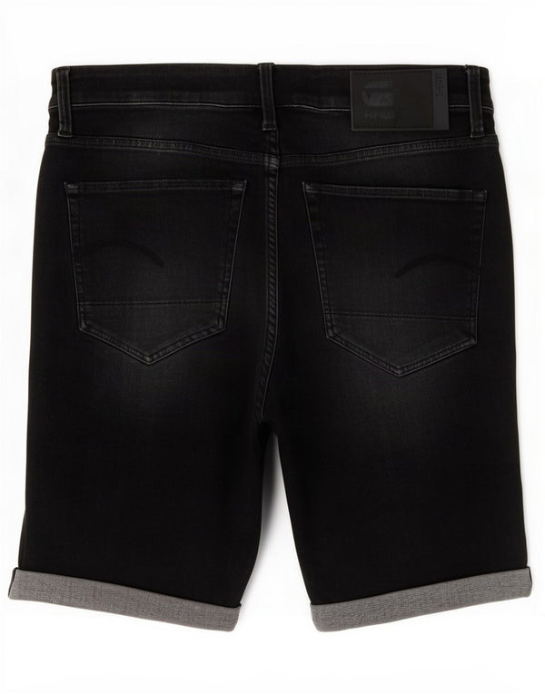 G-Star Masculino 3301 Shorts Jeans Slim W34 Grande Algodão Cinza