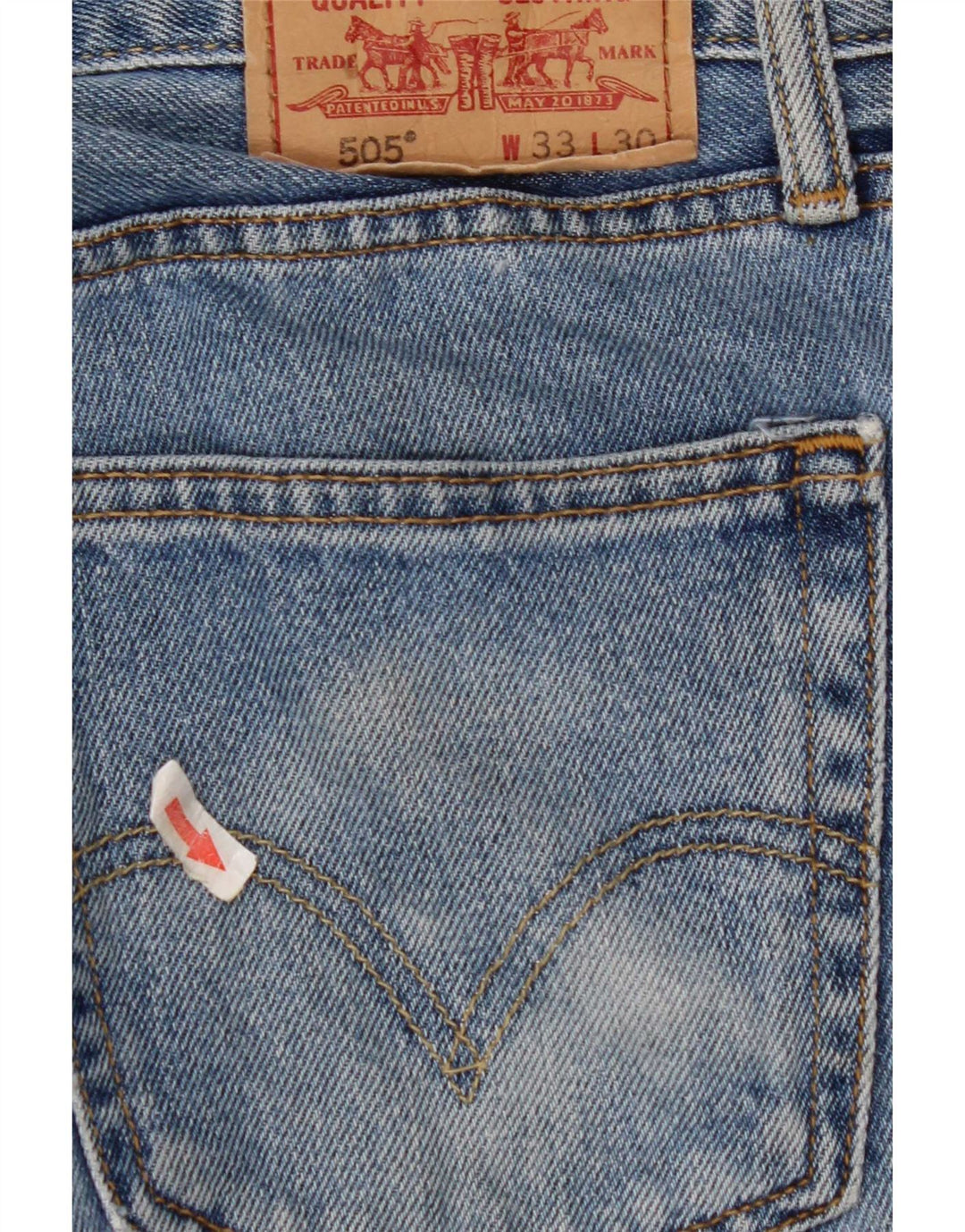 Levi's Masculino 505 Straight Jeans W33 L30 Azul Algodão