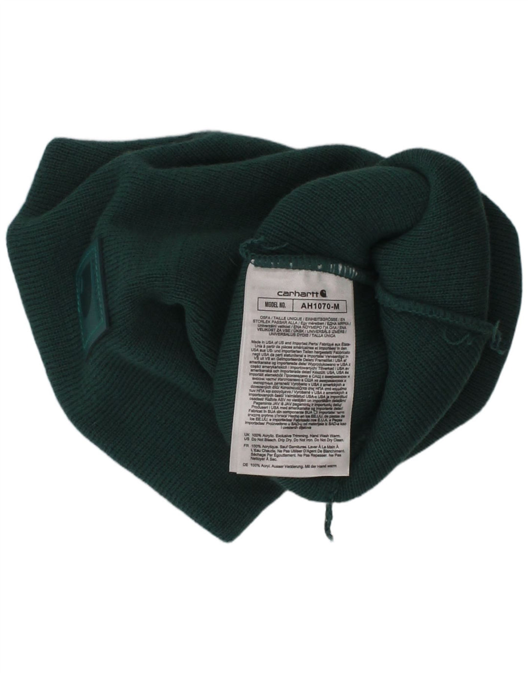 Gorro masculino Carhartt tamanho único acrílico verde