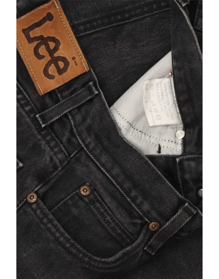 Jeans retos femininos Lee W29 L34 algodão preto