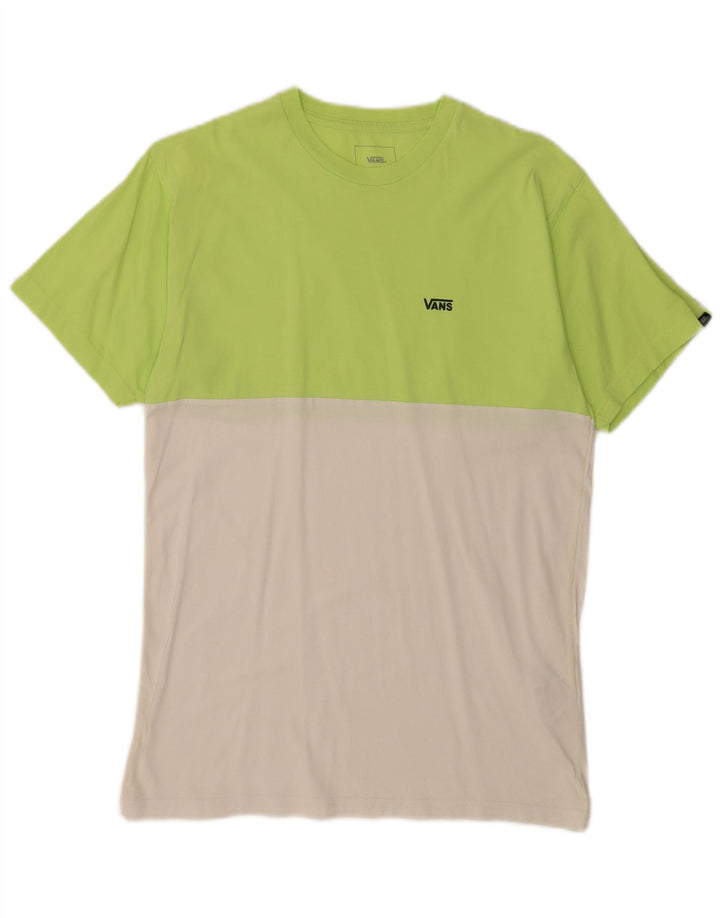 Camiseta Vans Masculina Classic Fit Top Médio Verde Colourblock Algodão