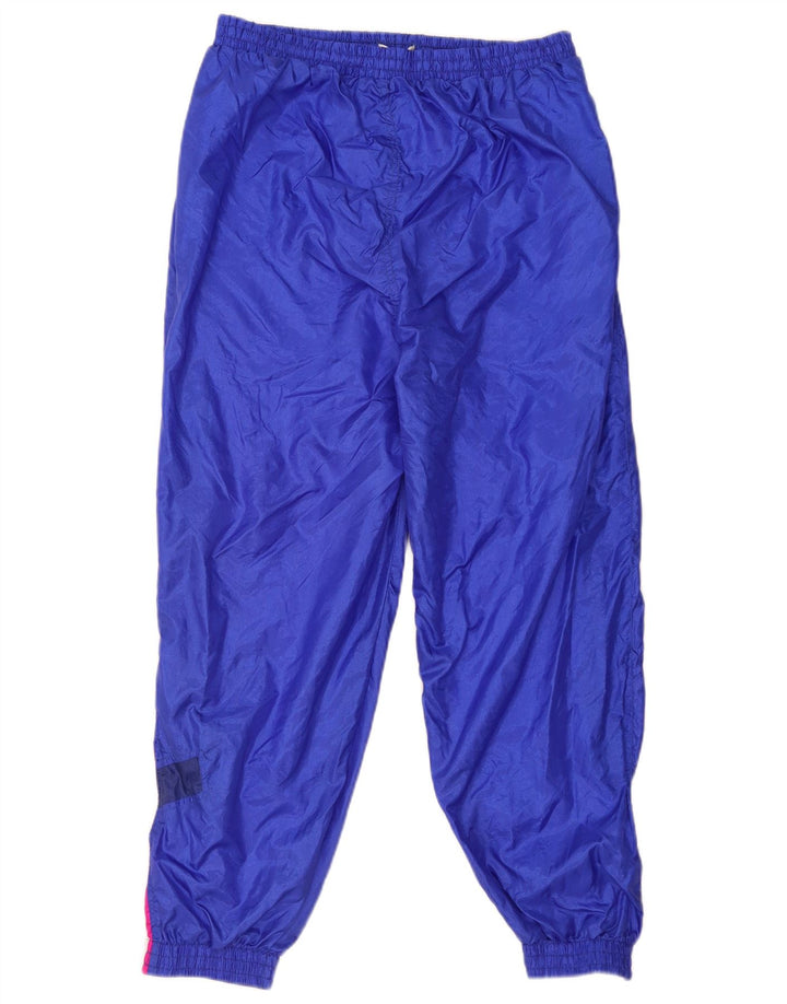 Calça de treino masculina vintage joggers grande azul colorblock poliamida