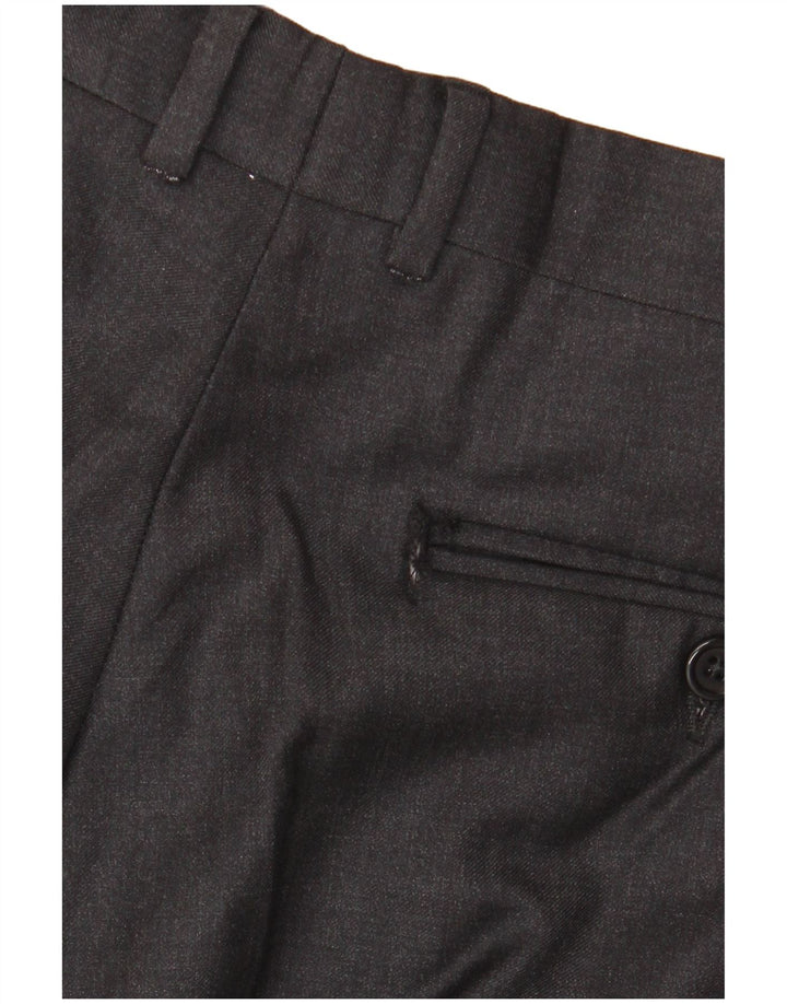 AQUASCUTUM Terno masculino de 2 botões e 2 peças Reino Unido 40 grande W34 L32 lã cinza