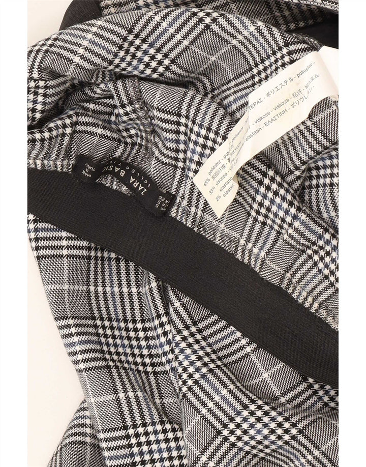 Calça Chino Cônica Feminina Zara Pequena W27 L25 Poliéster Xadrez Cinza