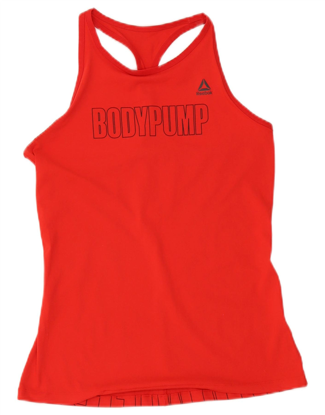 Reebok Womens Bodypump Graphic Vest Top UK 12/14 Médio Poliéster Vermelho