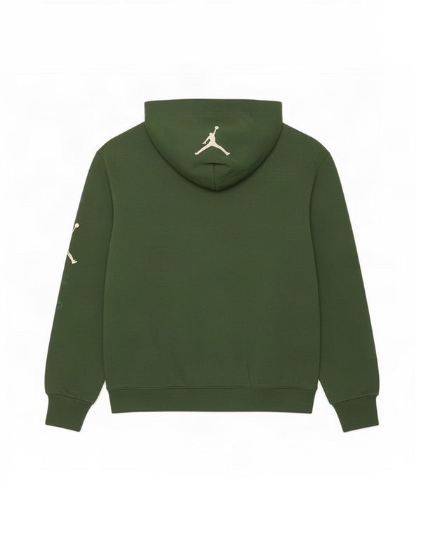 Jordan masculino Milwaukee Bucks moletom com capuz gráfico médio algodão verde