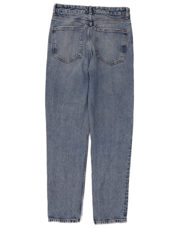 Zara Jeans Cônicos Femininos EU 36 XS W26 L28 Azul Algodão