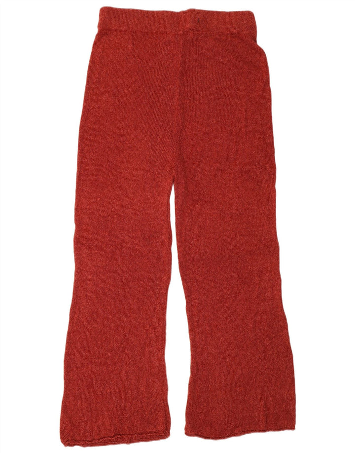 Calça feminina Zara tricotada média W28 L24 linho vermelho