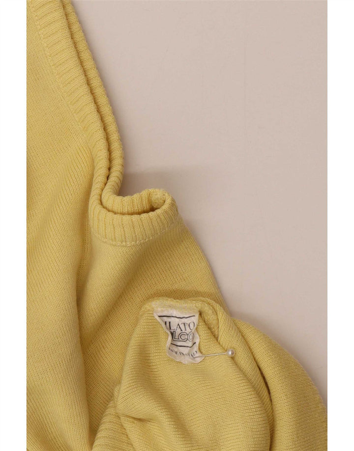 Regata masculina vintage com colete médio amarelo